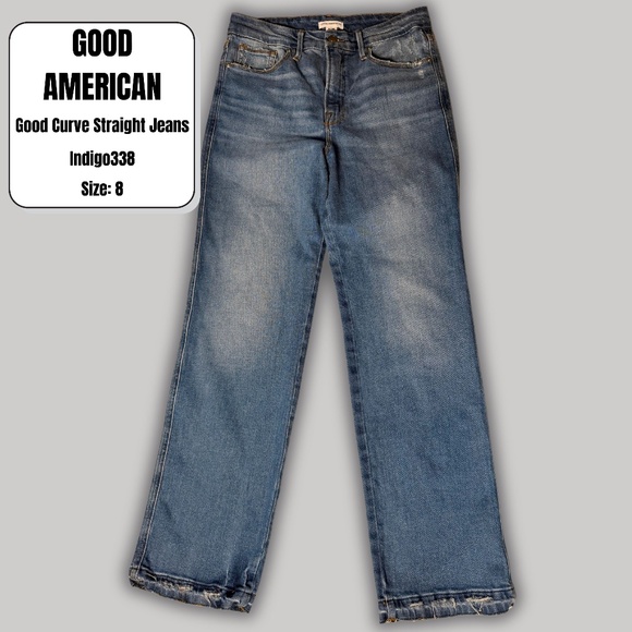 GOOD AMERICAN - Good Curve Straight Leg Jeans - NWOT - Picture 1 of 10